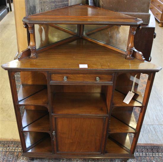 Victorian mahogany corner cabinet by Howard & Sons